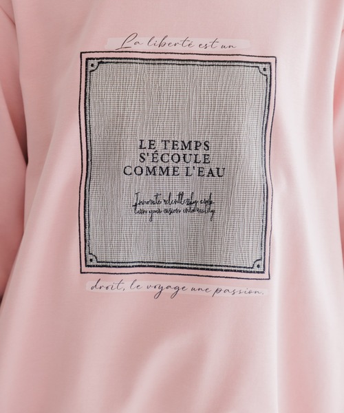 Paradise Picnic（パラダイスピクニック）の「33℃ 額縁刺繍パッチロゴポンチプルオーバー（スウェット・レディース・ブラック/ホワイト/ピンク・FREE）」の20枚目の写真