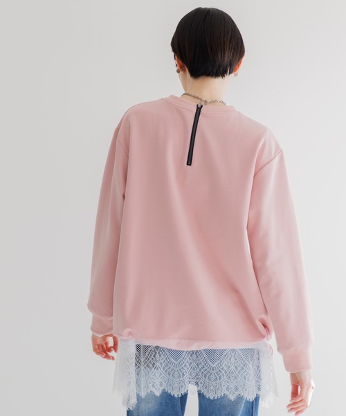 Paradise Picnic（パラダイスピクニック）の「33℃ 額縁刺繍パッチロゴポンチプルオーバー（スウェット・レディース・ブラック/ホワイト/ピンク・FREE）」の17枚目の写真