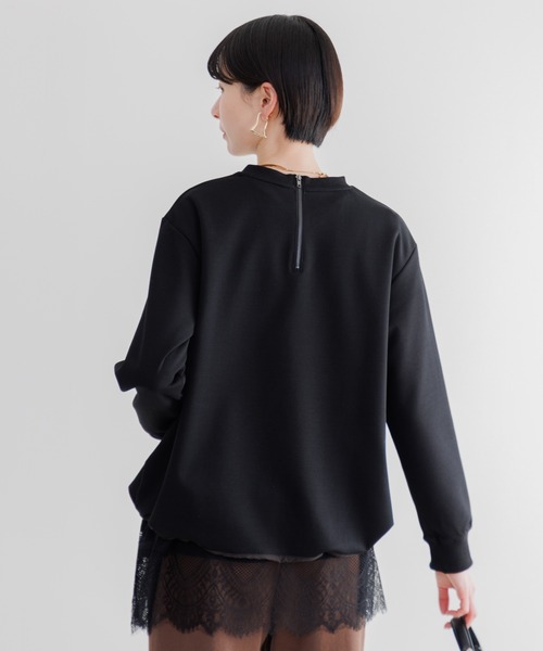 Paradise Picnic（パラダイスピクニック）の「33℃ 額縁刺繍パッチロゴポンチプルオーバー（スウェット・レディース・ブラック/ホワイト/ピンク・FREE）」の11枚目の写真