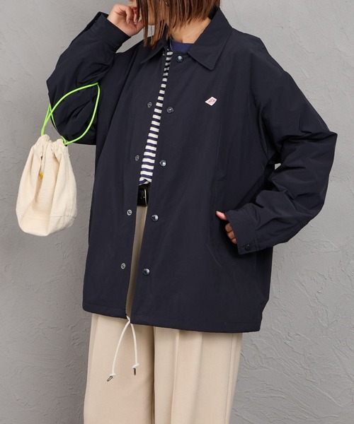 DANTON（ダントン）の「[DANTON/ダントン] ピーチタフタ 中綿入り コーチジャケット（その他アウター・レディース・アイボリー/ネイビー・40/42）」の2枚目の写真