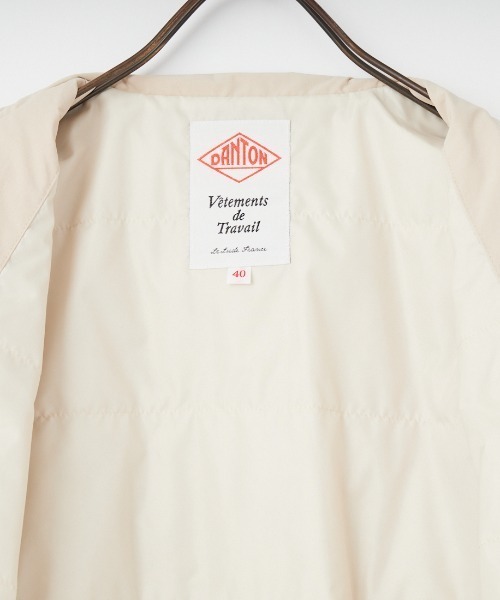 DANTON（ダントン）の「[DANTON/ダントン] ピーチタフタ 中綿入り コーチジャケット（その他アウター・レディース・アイボリー/ネイビー・40/42）」の9枚目の写真