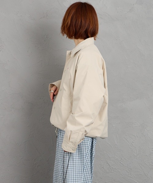 DANTON（ダントン）の「[DANTON/ダントン] ピーチタフタ 中綿入り コーチジャケット（その他アウター・レディース・アイボリー/ネイビー・40/42）」の18枚目の写真
