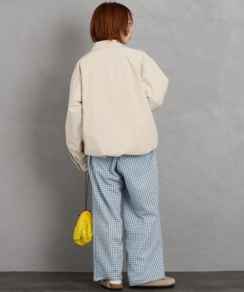 DANTON（ダントン）の「[DANTON/ダントン] ピーチタフタ 中綿入り コーチジャケット（その他アウター・レディース・アイボリー/ネイビー・40/42）」の22枚目の写真
