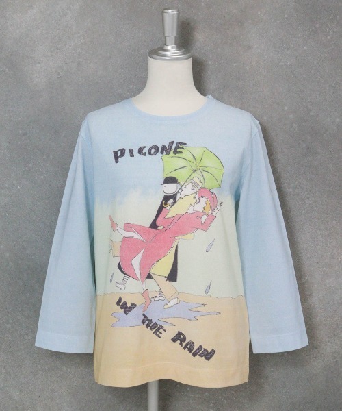 STUDIO PICONE(スタジオピッコーネ)の「アートイラストプルオーバー(Tシャツ/カットソー・レディース・ブルー・LL/L/M)」の2枚目の写真
