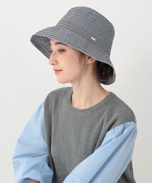 Afternoon Tea | ギンガムチェックグログランツバ広UVハット(ハット)