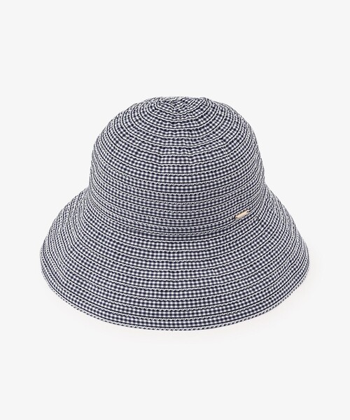 Afternoon Tea（アフタヌーンティー）の「ギンガムチェックグログランツバ広UVハット（ハット・レディース・ブルー・ONE SIZE）」の8枚目の写真