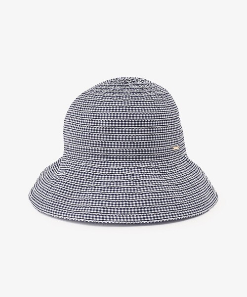 Afternoon Tea（アフタヌーンティー）の「ギンガムチェックグログランツバ広UVハット（ハット・レディース・ブルー・ONE SIZE）」の9枚目の写真