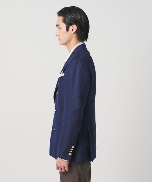 UNITED ARROWS(ユナイテッドアローズ)の「Vitale Barberis Canonico ウールリネン カルゼ ダブル 6ボタン ブレザー(テーラードジャケット・メンズ・ネイビー・46/48/50)」の18枚目の写真