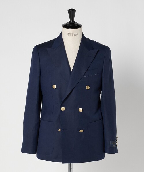 UNITED ARROWS(ユナイテッドアローズ)の「Vitale Barberis Canonico ウールリネン カルゼ ダブル 6ボタン ブレザー(テーラードジャケット・メンズ・ネイビー・46/48/50)」の20枚目の写真