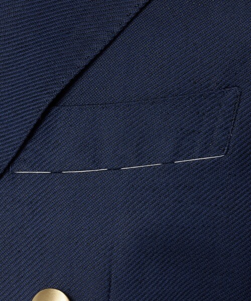UNITED ARROWS(ユナイテッドアローズ)の「Vitale Barberis Canonico ウールリネン カルゼ ダブル 6ボタン ブレザー(テーラードジャケット・メンズ・ネイビー・46/48/50)」の22枚目の写真