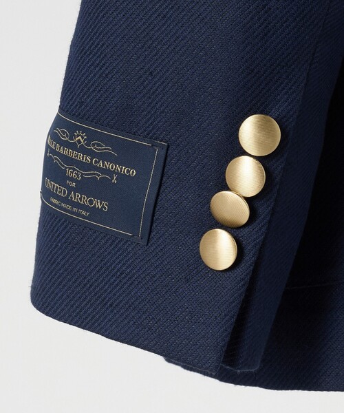 UNITED ARROWS(ユナイテッドアローズ)の「Vitale Barberis Canonico ウールリネン カルゼ ダブル 6ボタン ブレザー(テーラードジャケット・メンズ・ネイビー・46/48/50)」の13枚目の写真