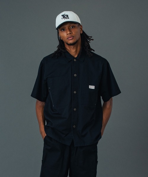 XLARGE（エクストララージ）の「SIDE ZIP S/S WORK SHIRT（シャツ/ブラウス・メンズ・ブルー/グレー/ブラック・XL/L/M/S）」の2枚目の写真