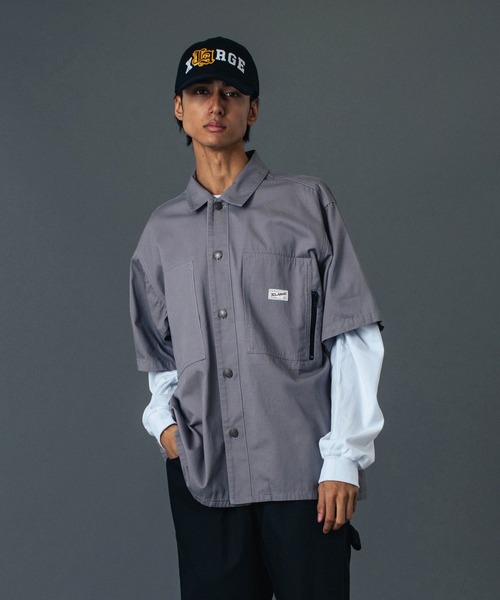 XLARGE（エクストララージ）の「SIDE ZIP S/S WORK SHIRT（シャツ/ブラウス・メンズ・ブルー/グレー/ブラック・XL/L/M/S）」の9枚目の写真