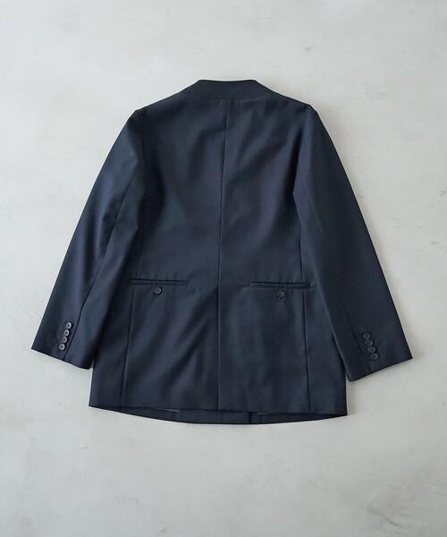 RONEL(ロネル)の「【RONEL】ノーカラーダブルジャケット(ノーカラージャケット・レディース・ネイビー・M/S)」の10枚目の写真