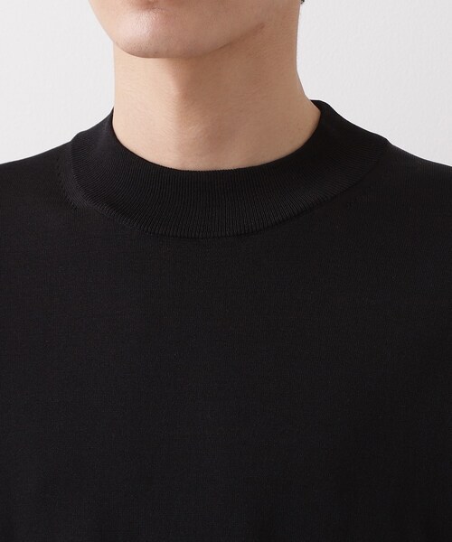 THE SHOP TK (ザ ショップ ティーケー )の「《KURO》半袖モックネックニット 接触冷感(ニット/セーター・メンズ・ブラック・01/02/03/04)」の11枚目の写真