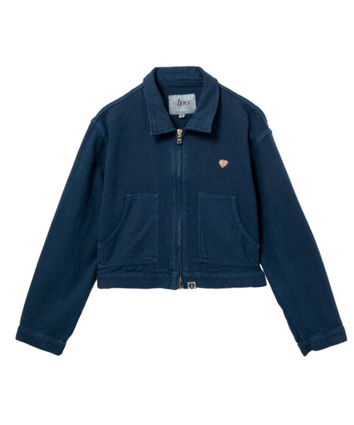 A BATHING APE（アベイシングエイプ）の「LINEN JACKET（ミリタリージャケット・レディース・ベージュ/ネイビー・X-SMALL/SMALL）」の2枚目の写真