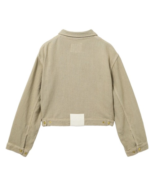 A BATHING APE（アベイシングエイプ）の「LINEN JACKET（ミリタリージャケット・レディース・ベージュ/ネイビー・X-SMALL/SMALL）」の3枚目の写真