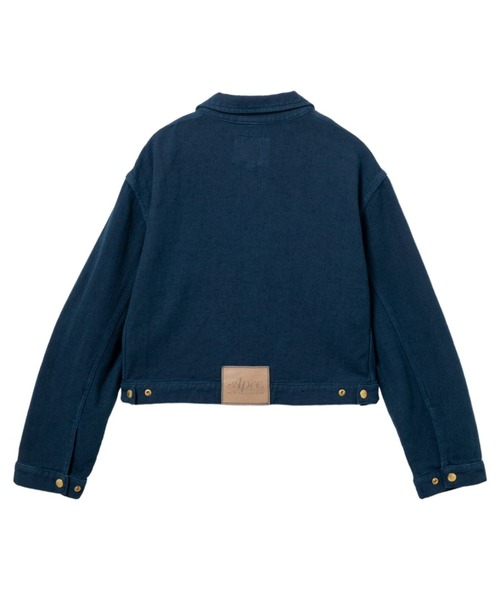 A BATHING APE（アベイシングエイプ）の「LINEN JACKET（ミリタリージャケット・レディース・ベージュ/ネイビー・X-SMALL/SMALL）」の4枚目の写真