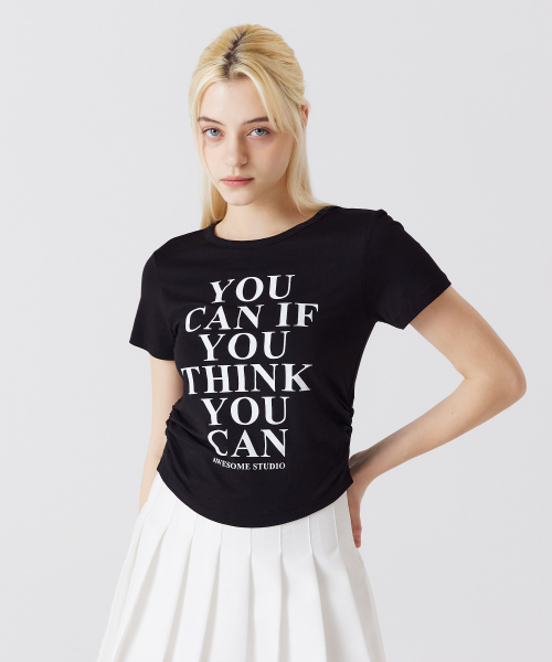AWESOME STUDIO(オーサムスタジオ)の「ユーカン シャーリング 半袖Tシャツ ブラック(Tシャツ/カットソー・レディース・その他・FREE)」の2枚目の写真