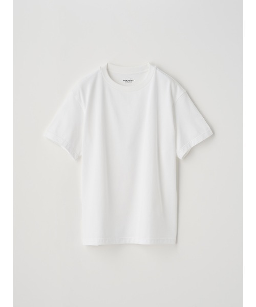 JOHN SMEDLEY(ジョンスメドレー)の「コットンクルーネック半袖Tシャツ(Tシャツ/カットソー・レディース・ホワイト・1)」の1枚目の写真