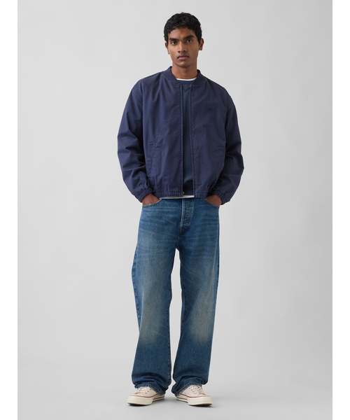 GAP（ギャップ）の「リラックスフィット ボンバージャケット（ブルゾン・メンズ・ネイビー・XS/S/M/L/XL）」の2枚目の写真