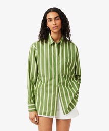 LACOSTE | オーバーサイズストライプポプリンシャツ(シャツ/ブラウス)