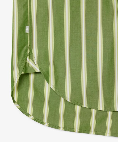 LACOSTE（ラコステ）の「オーバーサイズストライプポプリンシャツ（シャツ/ブラウス・レディース・グリーン/ブルー・34/36）」の7枚目の写真
