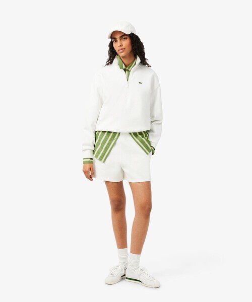 LACOSTE（ラコステ）の「オーバーサイズストライプポプリンシャツ（シャツ/ブラウス・レディース・グリーン/ブルー・34/36）」の9枚目の写真