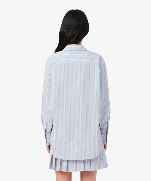 LACOSTE（ラコステ）の「オーバーサイズストライプポプリンシャツ（シャツ/ブラウス・レディース・グリーン/ブルー・34/36）」の11枚目の写真