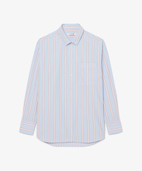 LACOSTE（ラコステ）の「オーバーサイズストライプポプリンシャツ（シャツ/ブラウス・レディース・グリーン/ブルー・34/36）」の12枚目の写真