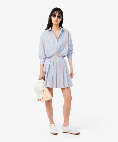 LACOSTE（ラコステ）の「オーバーサイズストライプポプリンシャツ（シャツ/ブラウス・レディース・グリーン/ブルー・34/36）」の18枚目の写真