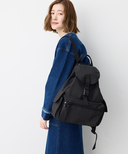 Petit Honfleur(プチオンフルール)の「【anello】巾着リュック【撥水】(トートバッグ・レディース・アイボリー/ブラック・フリー)」の10枚目の写真