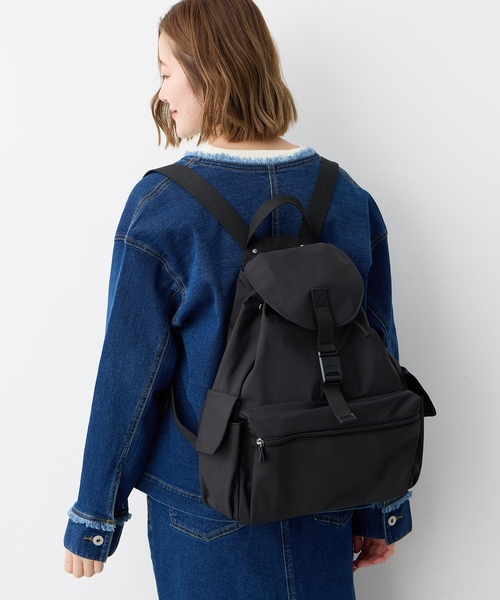 Petit Honfleur(プチオンフルール)の「【anello】巾着リュック【撥水】(トートバッグ・レディース・アイボリー/ブラック・フリー)」の13枚目の写真