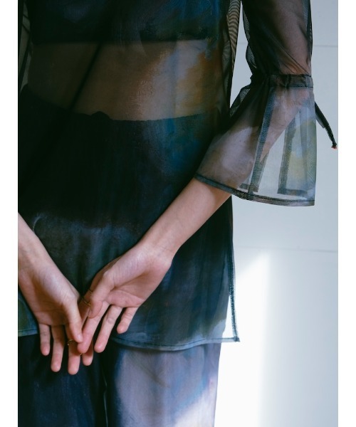 sahara(サハラ)の「Art Print Sheer Shirt(シャツ/ブラウス・レディース・その他1/その他2/その他3・FREE)」の11枚目の写真