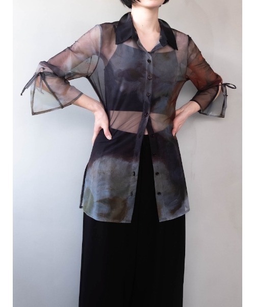 sahara(サハラ)の「Art Print Sheer Shirt(シャツ/ブラウス・レディース・その他1/その他2/その他3・FREE)」の12枚目の写真