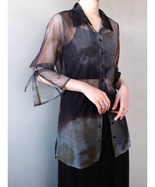 sahara(サハラ)の「Art Print Sheer Shirt(シャツ/ブラウス・レディース・その他1/その他2/その他3・FREE)」の14枚目の写真