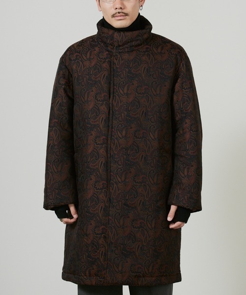 superNova.(スーパーノヴァ)の「superNova. Market coat - Paisley JQ / SN-391(ノーカラーコート・メンズ・ブラウン・M/S)」の1枚目の写真