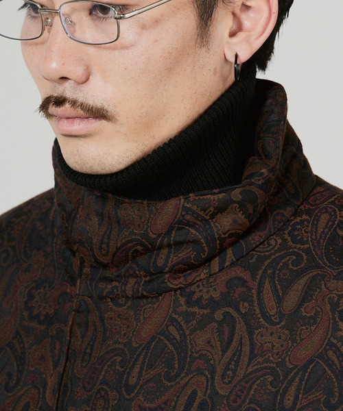 superNova.(スーパーノヴァ)の「superNova. Market coat - Paisley JQ / SN-391(ノーカラーコート・メンズ・ブラウン・M/S)」の12枚目の写真