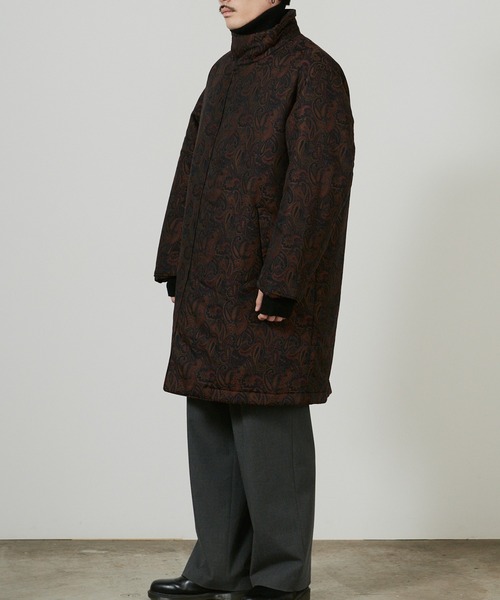 superNova.(スーパーノヴァ)の「superNova. Market coat - Paisley JQ / SN-391(ノーカラーコート・メンズ・ブラウン・M/S)」の2枚目の写真