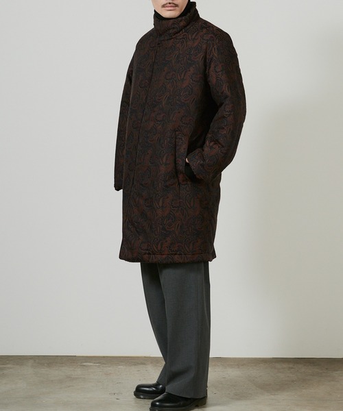 superNova.(スーパーノヴァ)の「superNova. Market coat - Paisley JQ / SN-391(ノーカラーコート・メンズ・ブラウン・M/S)」の3枚目の写真