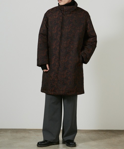 superNova.(スーパーノヴァ)の「superNova. Market coat - Paisley JQ / SN-391(ノーカラーコート・メンズ・ブラウン・M/S)」の4枚目の写真