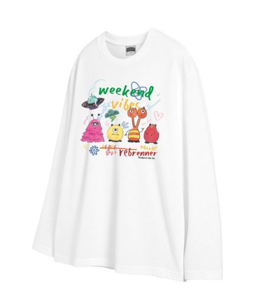 REBRENNER(リブレンナー)の「DTF ウィークエンドバイブ ロングスリーブ 長袖Tシャツ ブラウン(Tシャツ/カットソー・レディース・ブラウン・SMALL/MEDIUM/LARGE/X-LARGE/XX-LARGE/XXX-LARGE)」の11枚目の写真