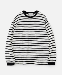 VASTIC（バスティック）の「26ストライプロングスリーブ_ブラック/ホワイト（Tシャツ/カットソー）」