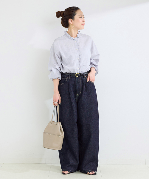 Lee(リー)の「【WEB+一部店舗限定】LEE / リー TUCK RIDERS PANTS(デニムパンツ・レディース・ホワイト/ネイビー・SMALL/MEDIUM)」の10枚目の写真