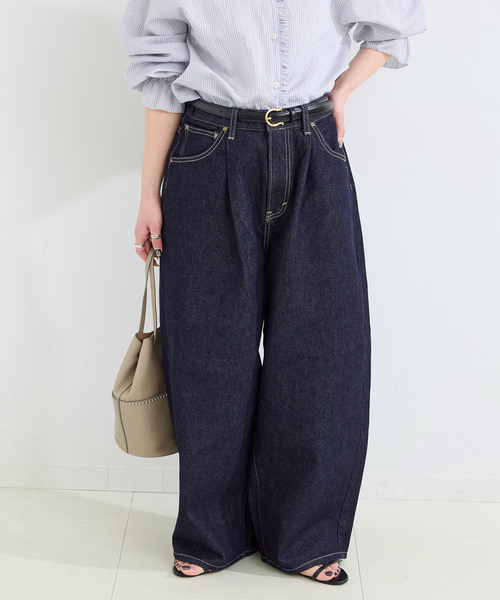 Lee(リー)の「【WEB+一部店舗限定】LEE / リー TUCK RIDERS PANTS(デニムパンツ・レディース・ホワイト/ネイビー・SMALL/MEDIUM)」の13枚目の写真