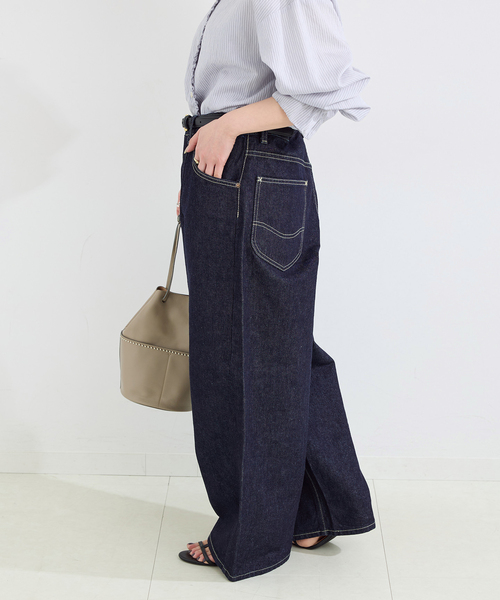 Lee(リー)の「【WEB+一部店舗限定】LEE / リー TUCK RIDERS PANTS(デニムパンツ・レディース・ホワイト/ネイビー・SMALL/MEDIUM)」の14枚目の写真