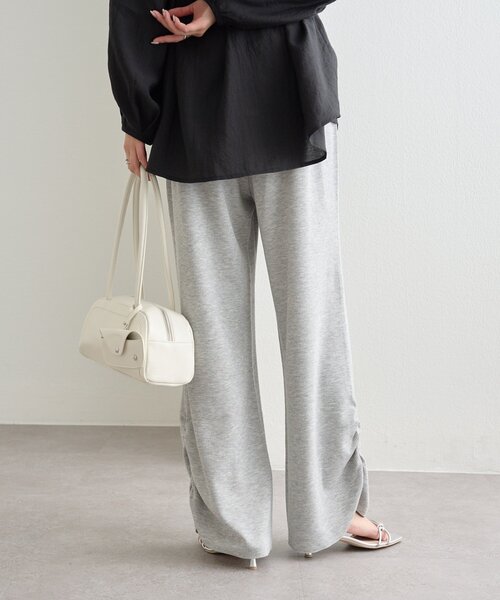 mystic（ミスティック）の「裾ギャザーリブパンツ（その他パンツ・レディース・ブラック/ブラック系その他2/ベージュ/グレー・1/2）」の7枚目の写真