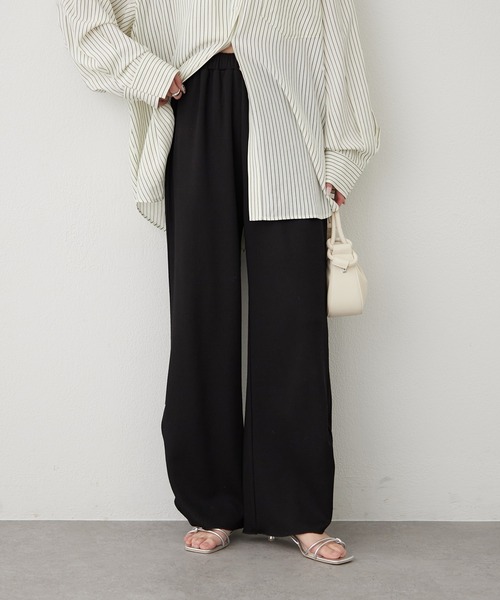 mystic（ミスティック）の「裾ギャザーリブパンツ（その他パンツ・レディース・ブラック/ブラック系その他2/ベージュ/グレー・1/2）」の2枚目の写真