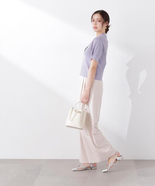 PROPORTION BODY DRESSING(プロポーションボディドレッシング)の「<UVカット>衿付きステッチラインニット / 1216170306(ニット/セーター・レディース・ホワイト系その他/ネイビー/パープル・MEDIUM/SMALL)」の14枚目の写真