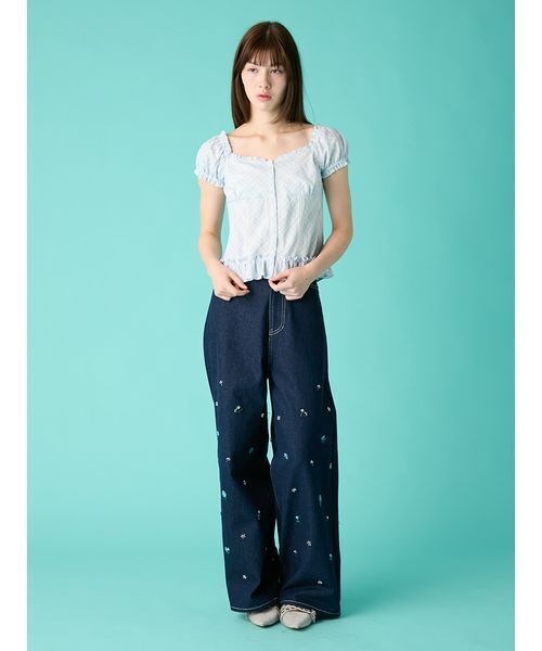 FURFUR（ファーファー）の「コンパクトチェックブラウス（シャツ/ブラウス・レディース・イエロー/ライトブルー/ブラック・F）」の10枚目の写真